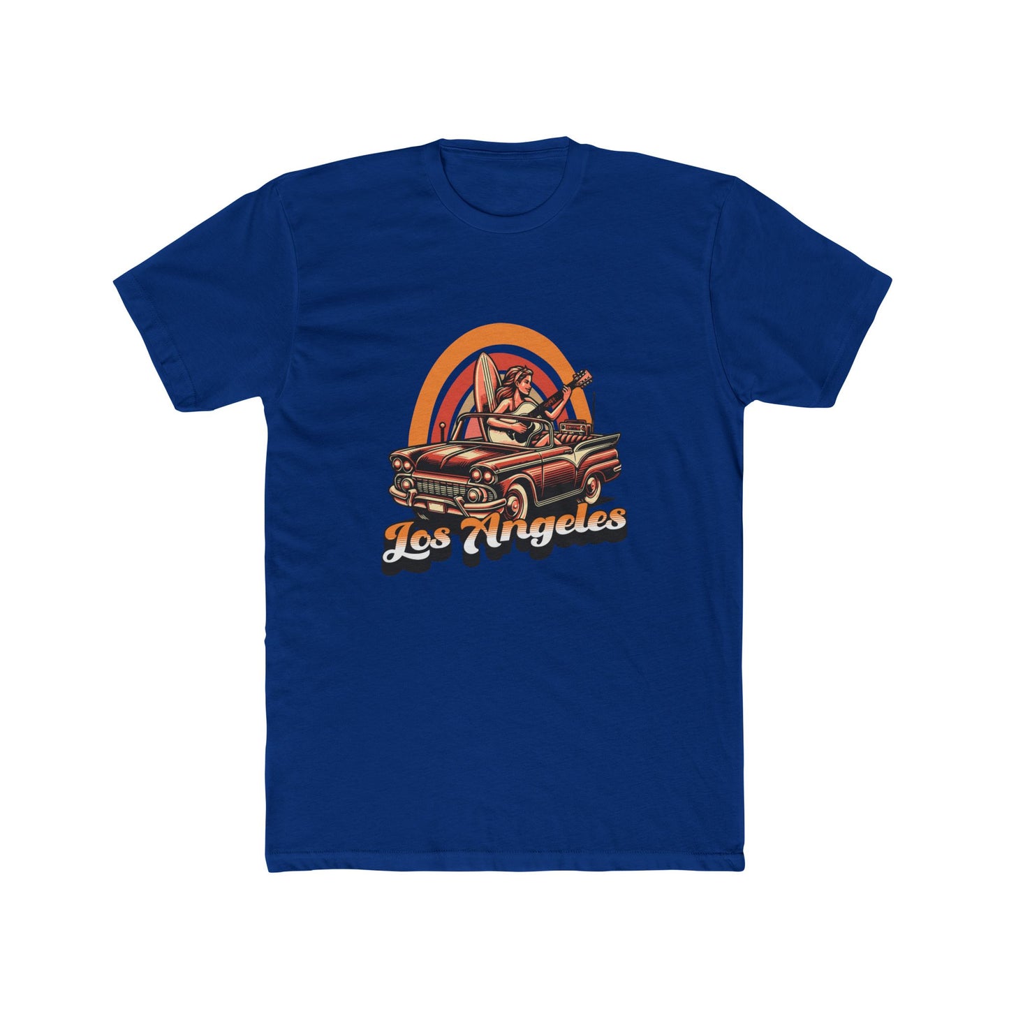 Los Angeles Vintage Tee Graphic Unisex Cotton Crew T-shirt - CreativeRino
