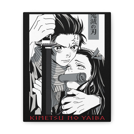 Kimetsu No Yaiba Canvas Art Print - Anime Wall Decor for Fans - CreativeRino