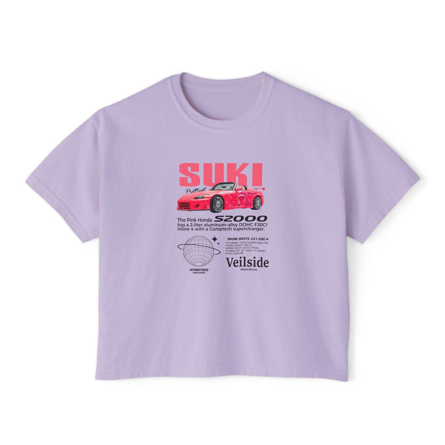 Honda S2000 Fast and Furious Women’s Boxy Tee - Vintage Car T-shirt Design - CreativeRino