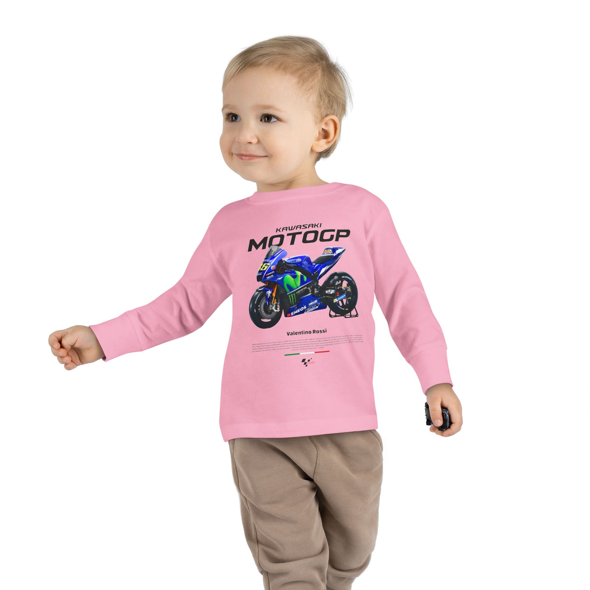 Toddler Long Sleeve MotoGP Racing Tee - Valentino Rossi Design - CreativeRino
