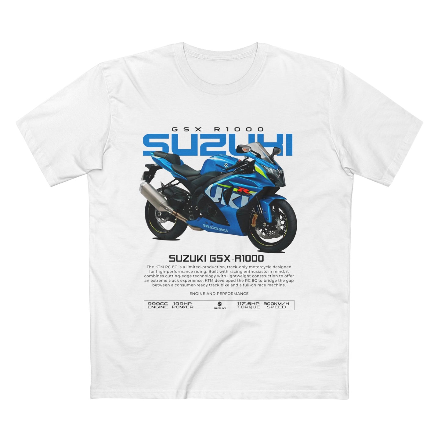 Suzuki GSX-R1000 Motorcycle Tee - Perfect T-shirt Gift for Riders & Bike Enthusiasts - CreativeRino