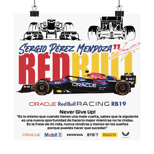 Red Bull Racing Matte Vertical Posters - Motivational F1 Art for Fans - CreativeRino