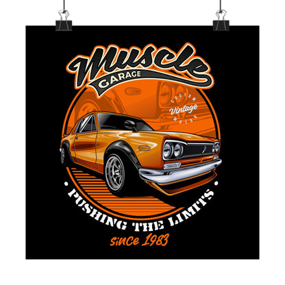 Vintage Muscle Car Poster - Pushing the Limits Retro Wall Art - CreativeRino