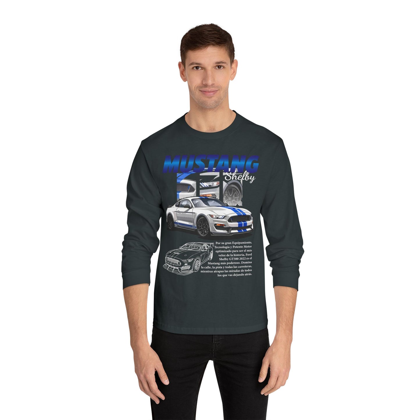 Mustang Shelby Unisex Classic Long Sleeve T-Shirt - Perfect Gift for Car Enthusiasts - CreativeRino
