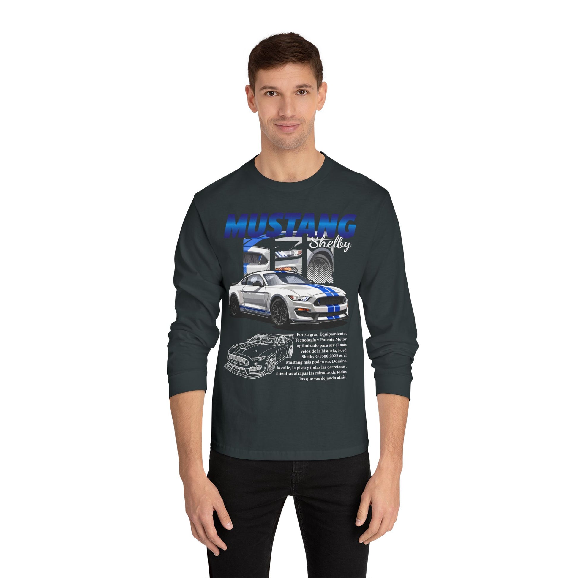 Mustang Shelby Unisex Classic Long Sleeve T-Shirt - Perfect Gift for Car Enthusiasts - CreativeRino