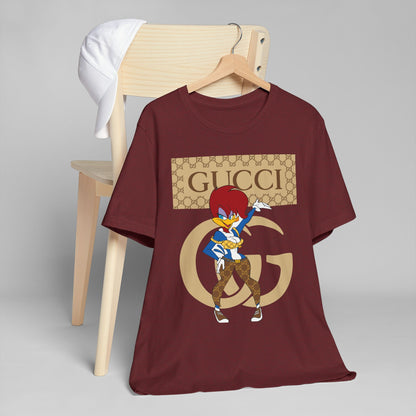 Trendy Cartoon Graphic Unisex Jersey T-Shirt - Gucci Inspired Art - CreativeRino