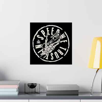Speed & Thrills Matte Square Poster for Car Enthusiasts - CreativeRino