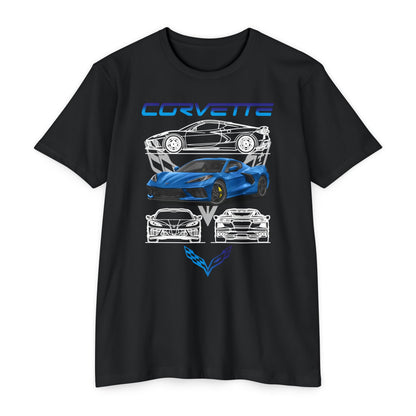 Corvette Graphic Unisex T-Shirt – Bold Racing T-shirt Design for Car Enthusiasts - CreativeRino