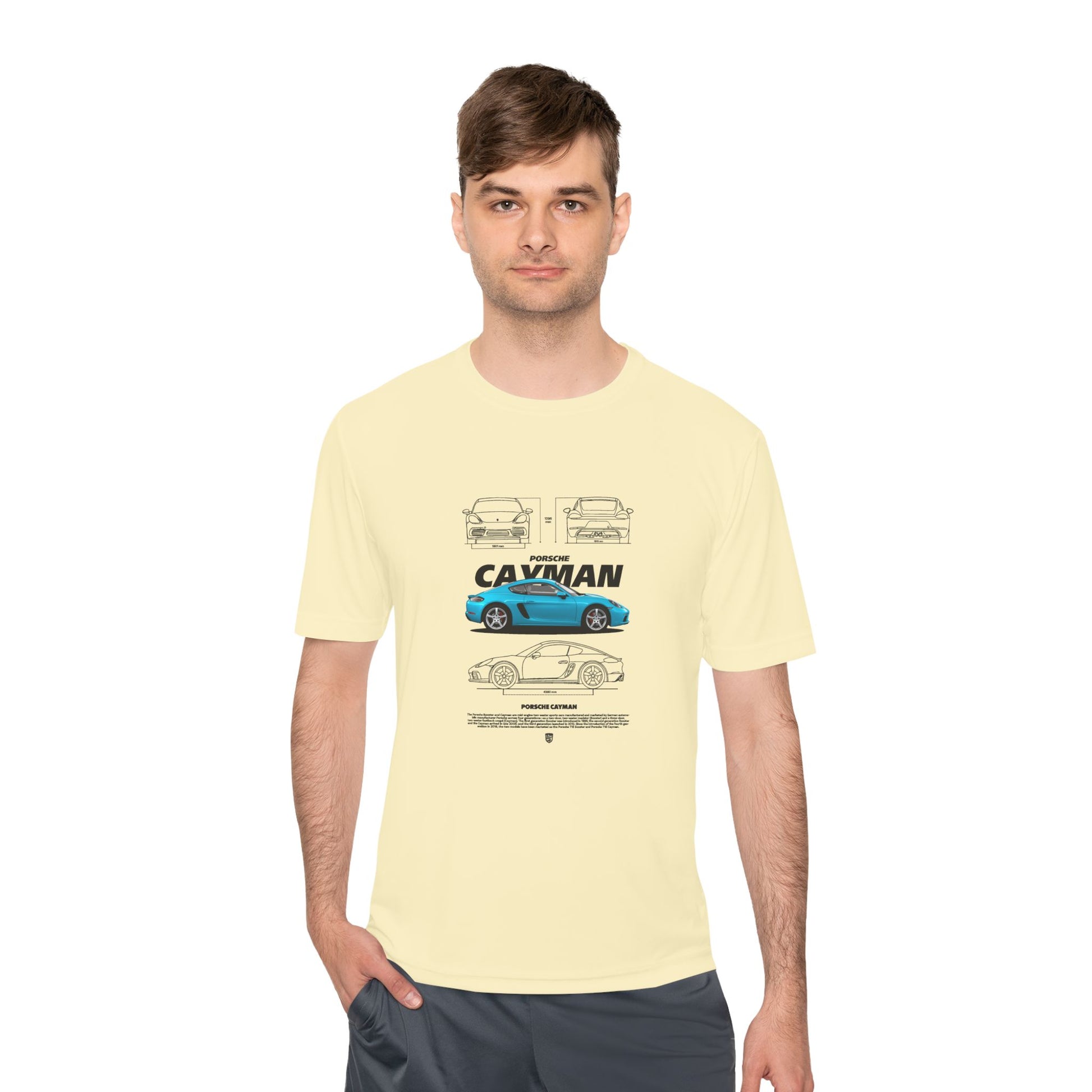 Porsche Cayman Unisex Moisture Wicking Tee - Sports Car T-Shirt - CreativeRino
