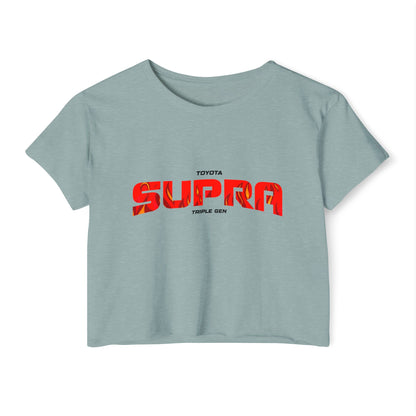 Toyota Supra Festival Crop Top - Stylish Summer Tee for Car Enthusiasts - CreativeRino