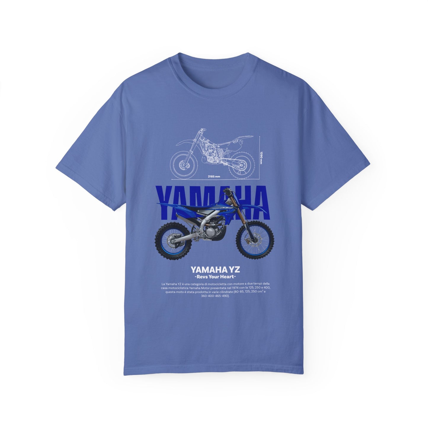 Yamaha YZ Unisex Garment-Dyed T-shirt - Rev Your Heart - CreativeRino