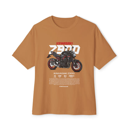 Kawasaki Z900 Unisex Oversized Boxy Tee - Motorbike Graphic T-Shirt - CreativeRino