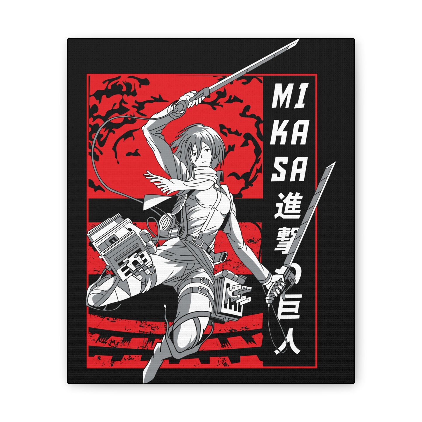 Mikasa Ackerman Canvas Art - Attack on Titan Wall Decor - CreativeRino