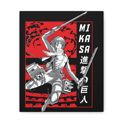 Mikasa Ackerman Canvas Art - Attack on Titan Wall Decor - CreativeRino