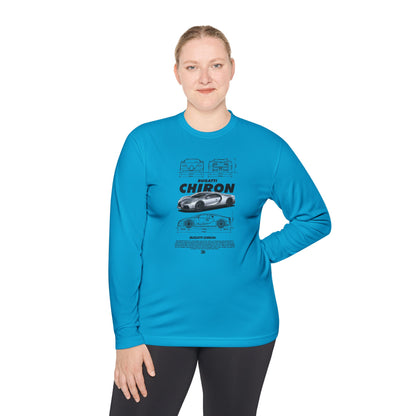 Bugatti Chiron Unisex Lightweight Long Sleeve Tee -  Car T-shirt - CreativeRino