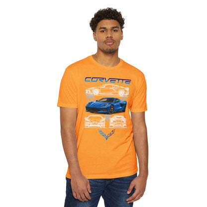 Corvette Graphic Unisex T-Shirt – Bold Racing T-shirt Design for Car Enthusiasts - CreativeRino