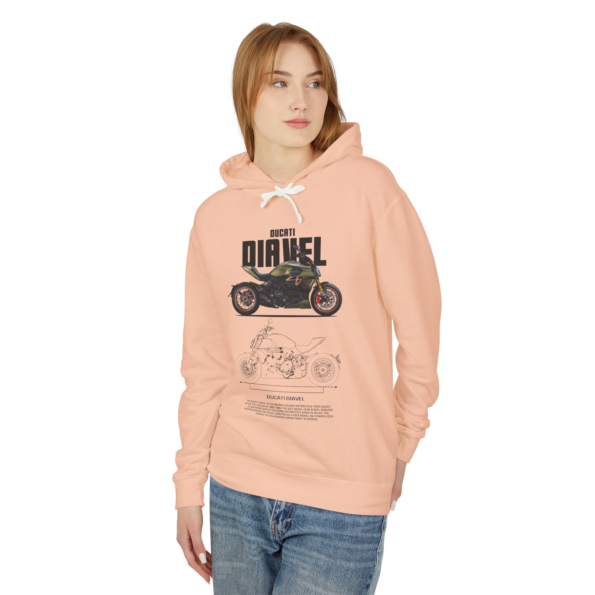 Ducati Diave Unisex Lightweight Hooded Sweatshirt - CreativeRino