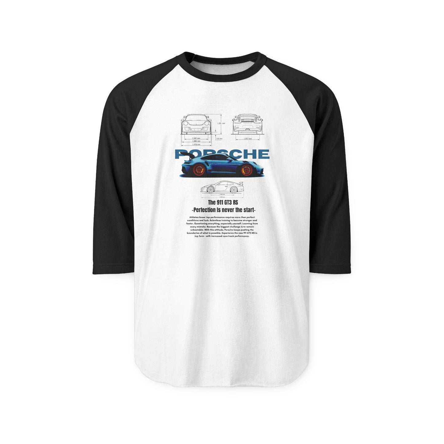 Porsche Classic Car Unisex Raglan Shirt - Perfect T-shirt for Auto Enthusiasts - CreativeRino
