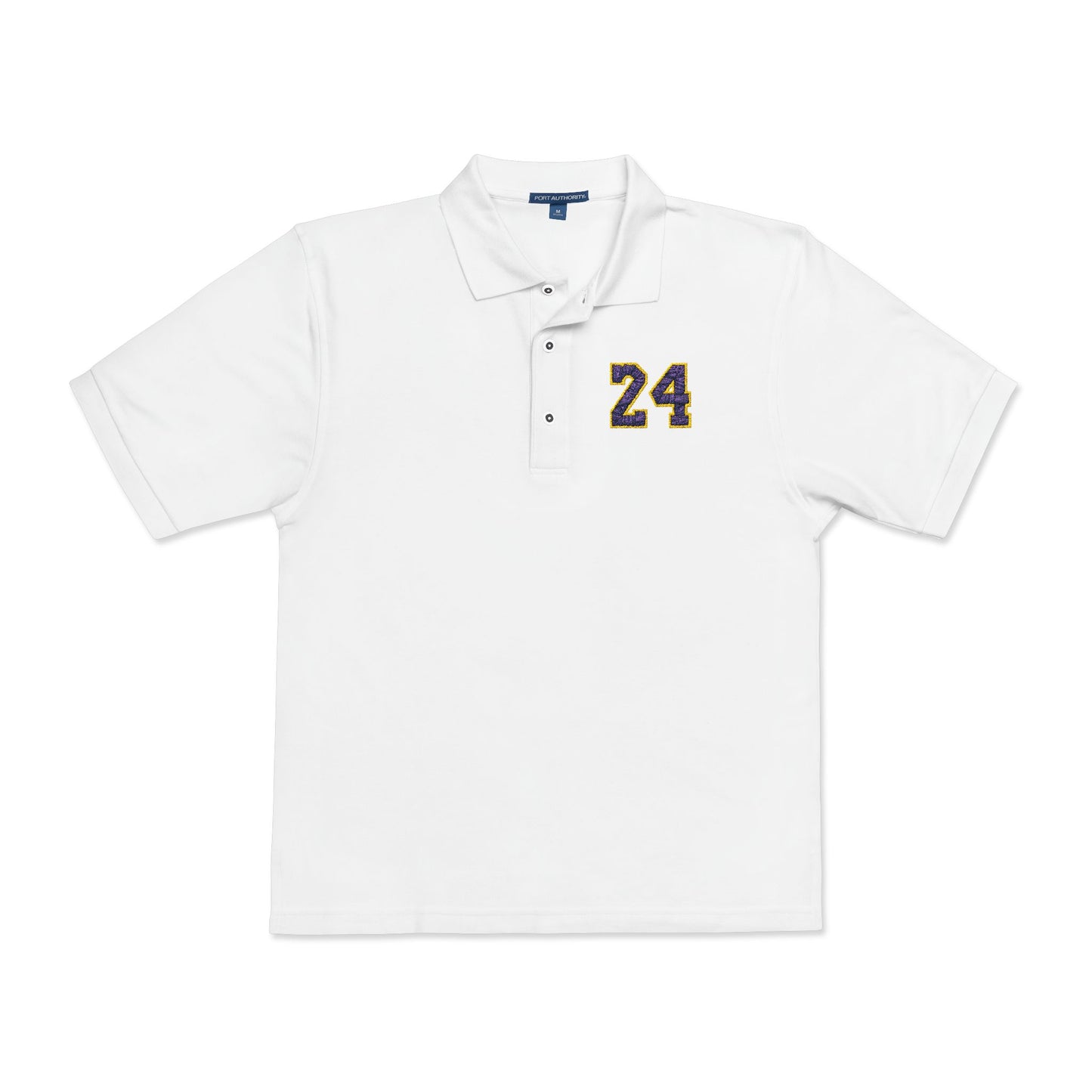 Embroidered Unisex Polo Shirt with Number 24 Kobe Bryant - Casual Chic for Everyday Wear - CreativeRino