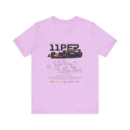 Sergio Perez F1 Racing-Inspired Unisex Short Sleeve Tee | Car T-shirt - CreativeRino