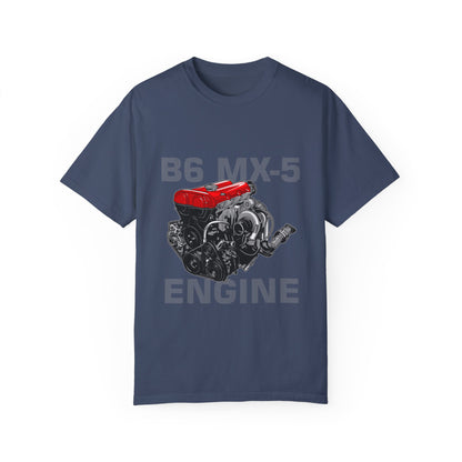 B6 MX-5 Engine Unisex Garment-Dyed T-Shirt - Perfect T-shirt for Car Enthusiasts - CreativeRino