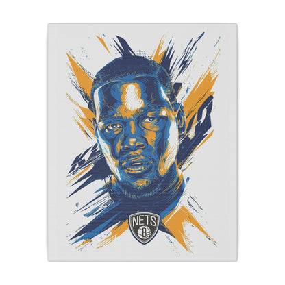Brooklyn Nets Player Art Canvas - Kevin Durant Wall Decor - CreativeRino