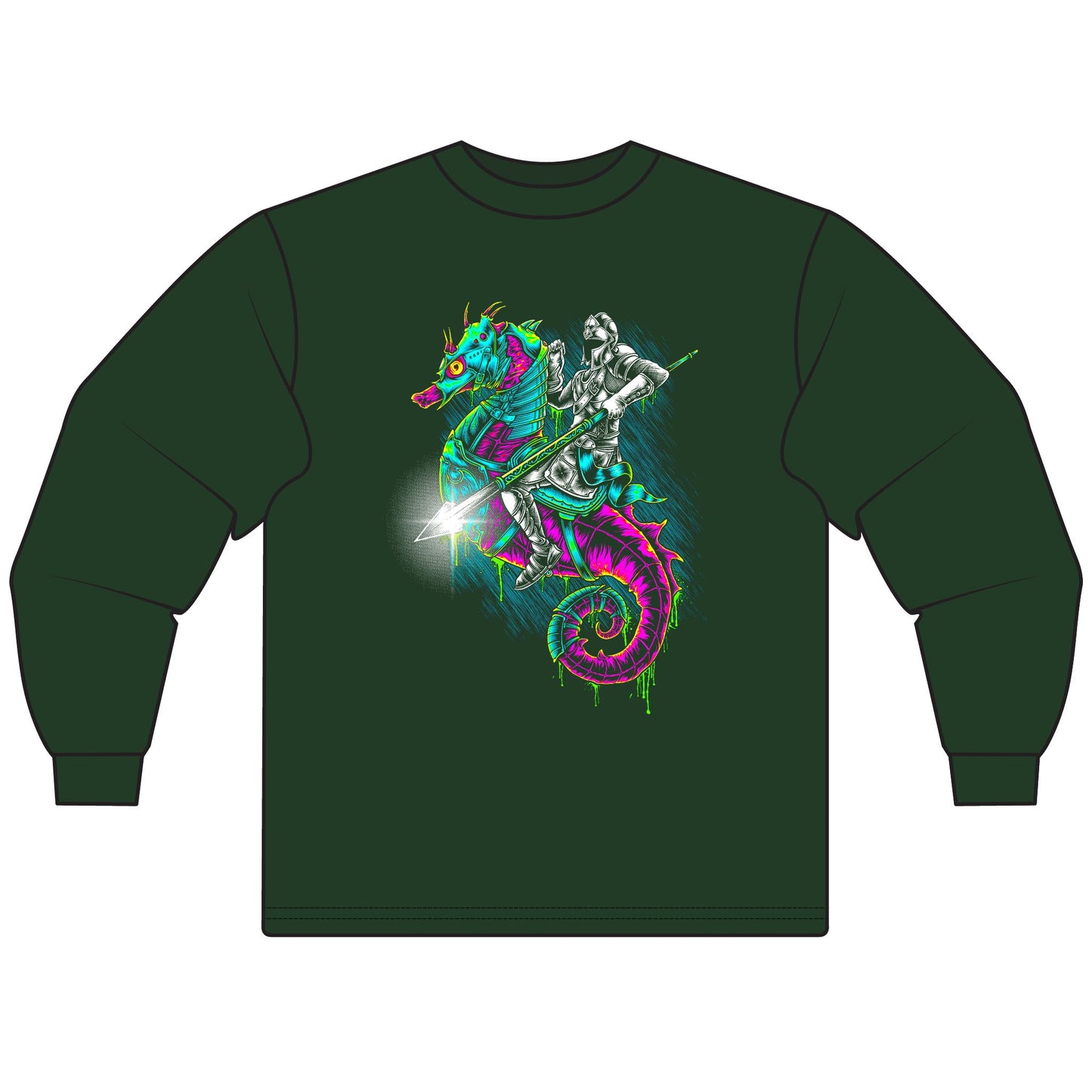 Caballo de mar Seahorses Rider Unisex Long Sleeve T-Shirt - CreativeRino