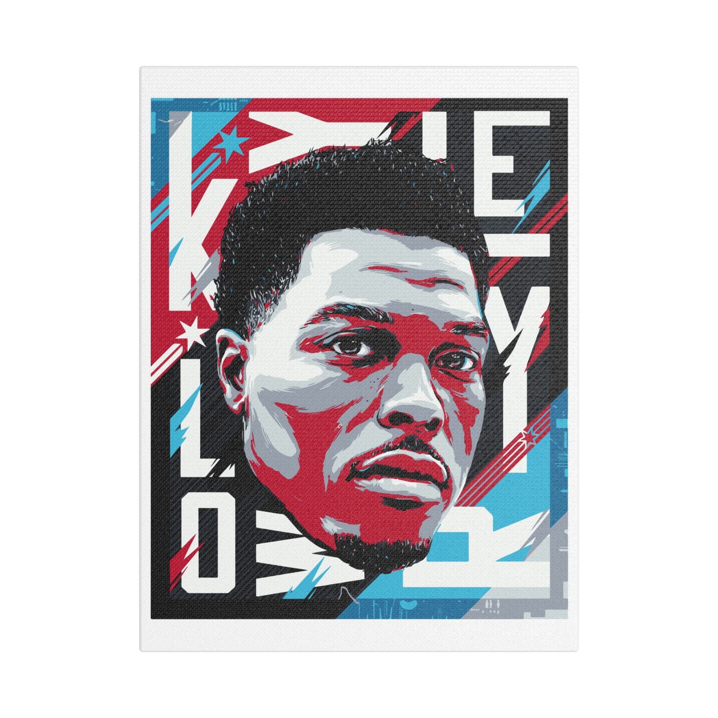 Kyle Lowry Vibrant Satin Canvas Wall Art – NBA Portrait of a Star Player - CreativeRino