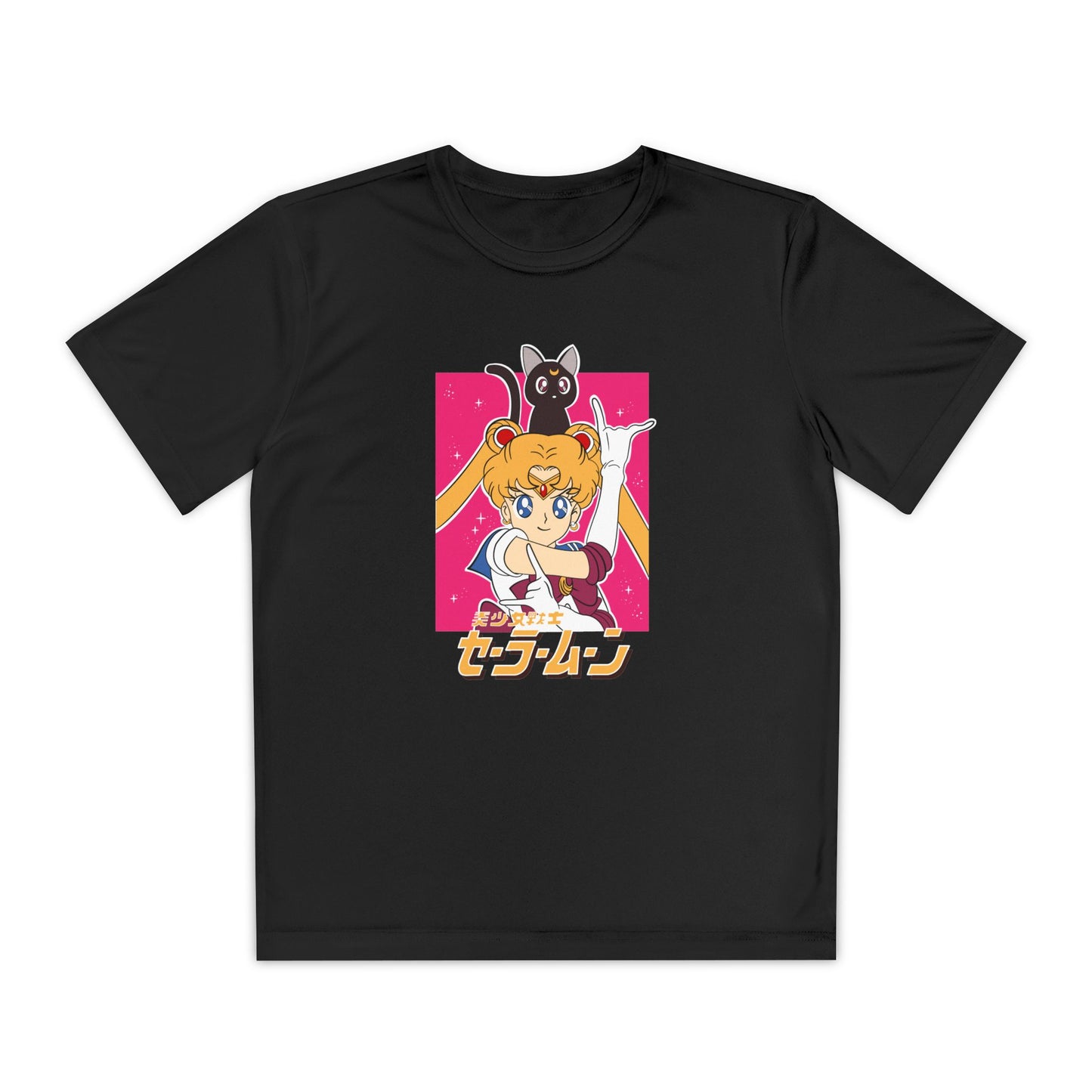 Sailor Moon Youth Competitor Tee with Retro Anime T-shirt Design - CreativeRino