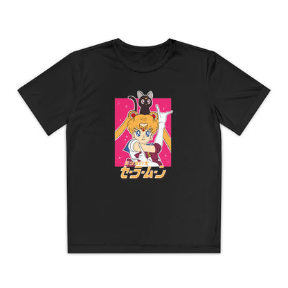 Sailor Moon Youth Competitor Tee with Retro Anime T-shirt Design - CreativeRino