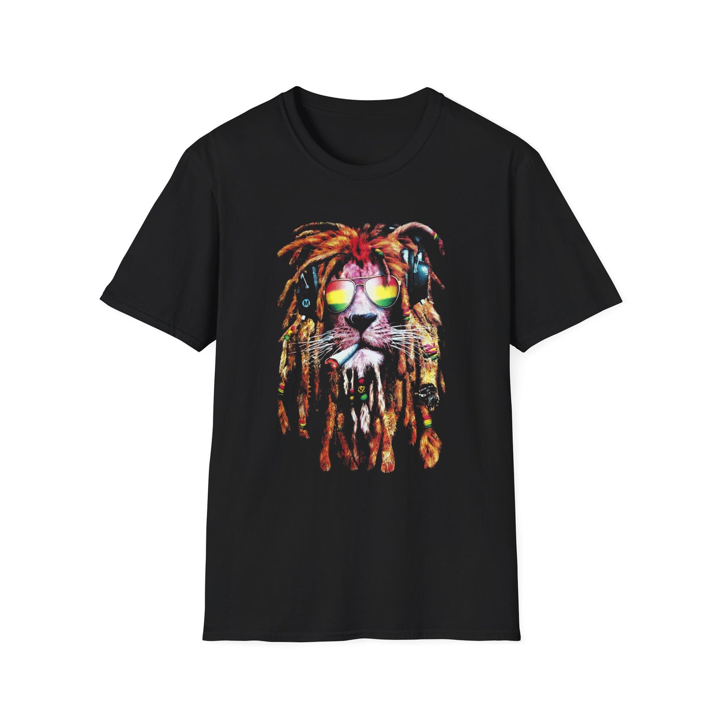 Iron Lion Zion Vibes Unisex Softstyle T-Shirt - Cool Graphic Tee for Music Lovers - CreativeRino