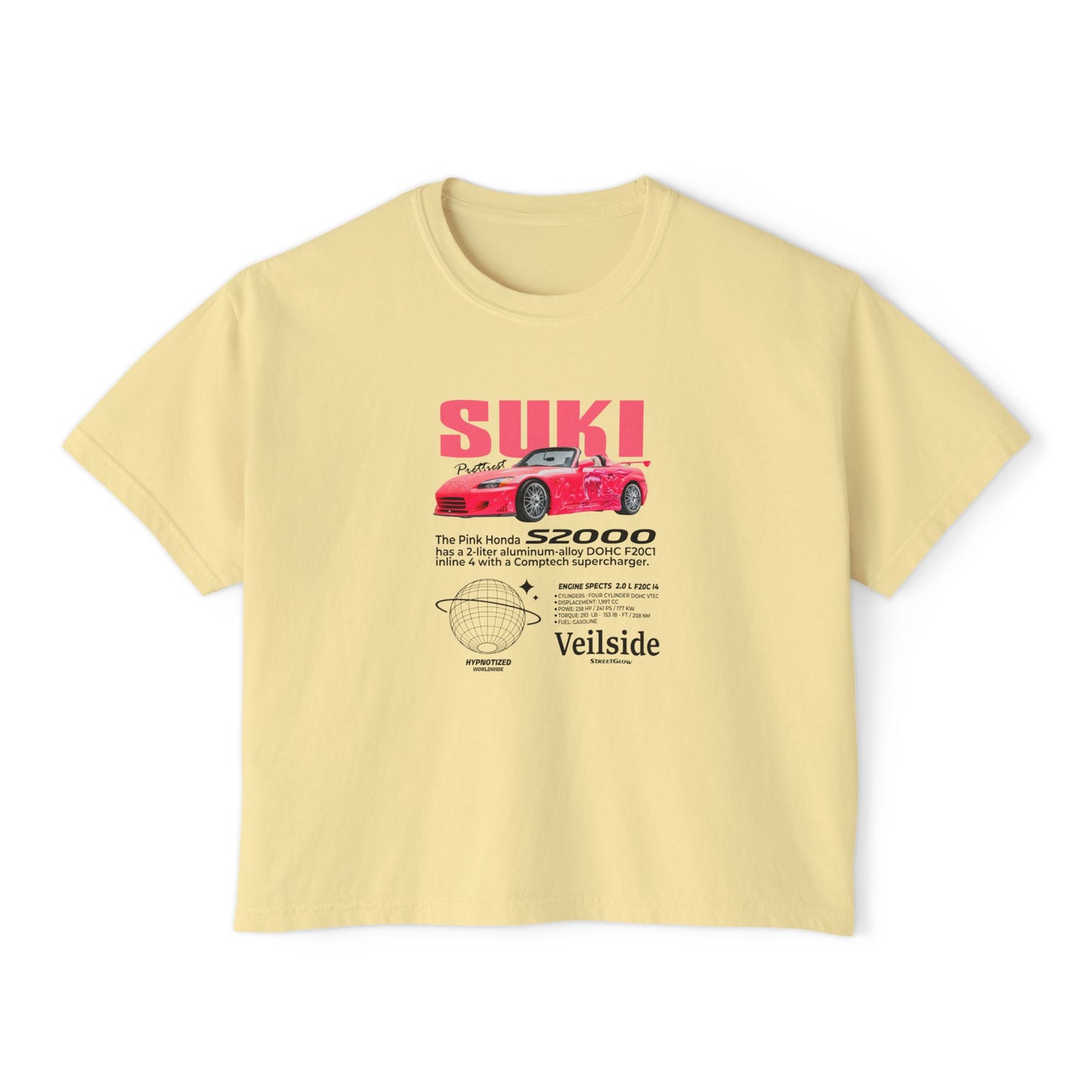 Honda S2000 Fast and Furious Women’s Boxy Tee - Vintage Car T-shirt Design - CreativeRino