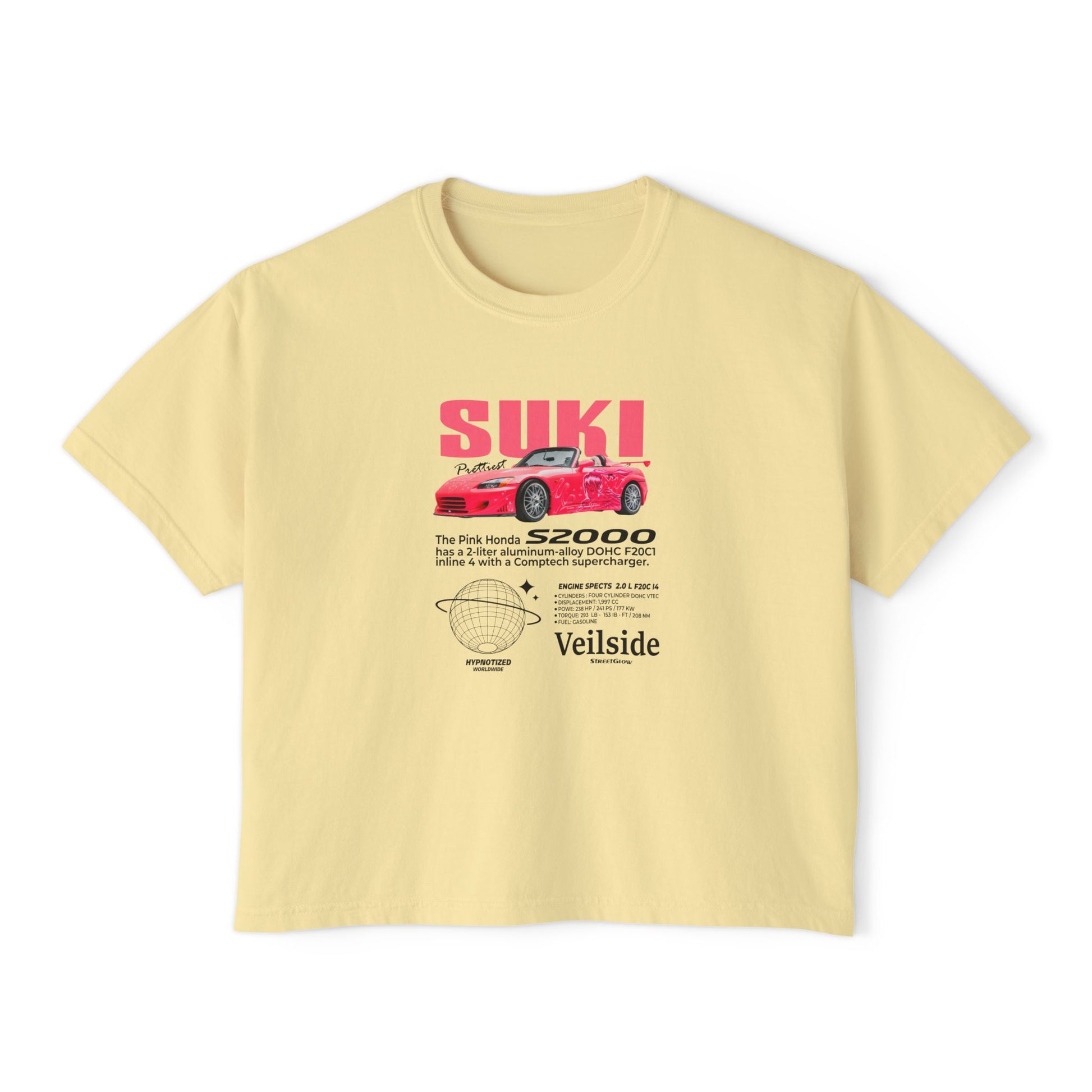 Honda S2000 Fast and Furious Women’s Boxy Tee - Vintage Car T-shirt Design - CreativeRino