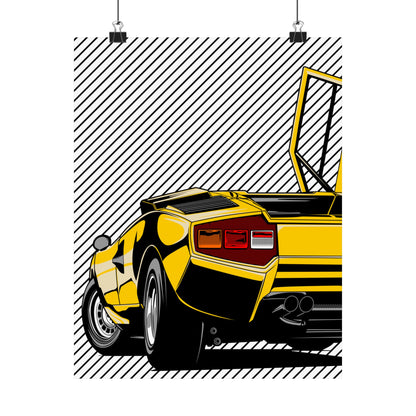 Lamborghini Car Matte Vertical Poster - Perfect Poster for Auto Enthusiasts - CreativeRino