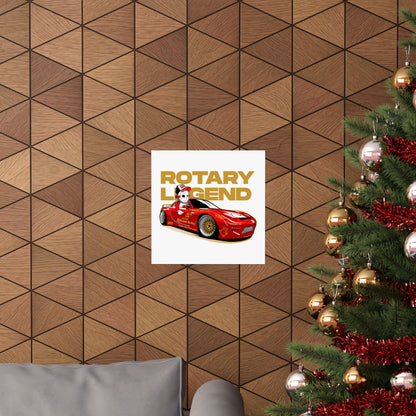 Rotary Legend Matte Square Poster – Car Enthusiast Wall Art - CreativeRino