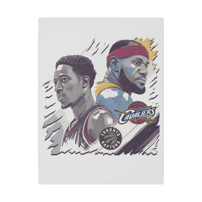 DeMar DeRozan Vs Lebron James Basketball Legend Canvas Art - NBA Stars Wall Decor - CreativeRino