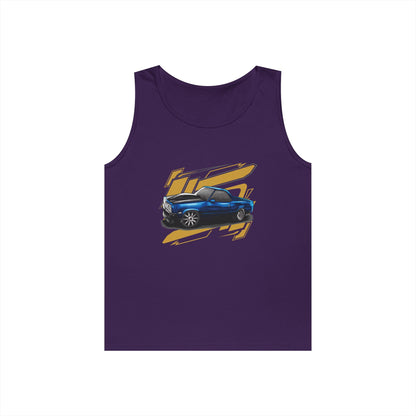 Vintage Car Graphic Unisex Heavy Cotton Tank Top - CreativeRino