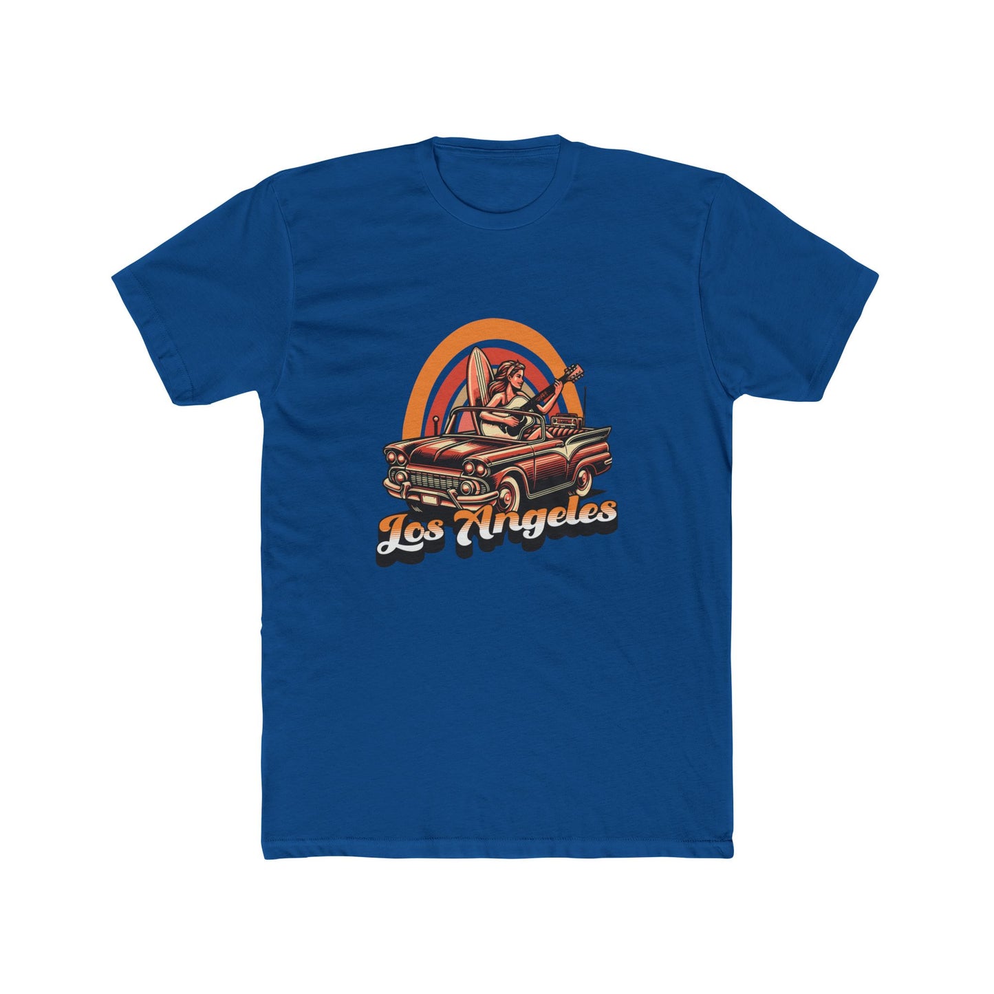 Los Angeles Vintage Tee Graphic Unisex Cotton Crew T-shirt - CreativeRino