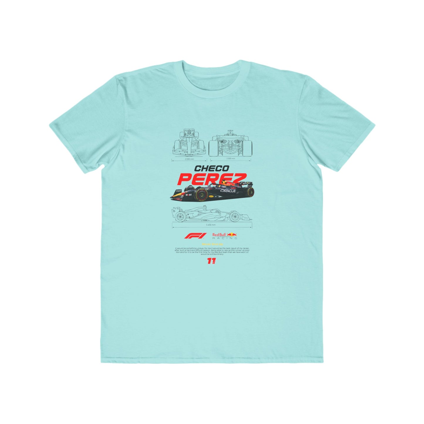 Checo Pérez Men's Lightweight Fashion Tee - Formula 1 Racing T-Shirt - CreativeRino