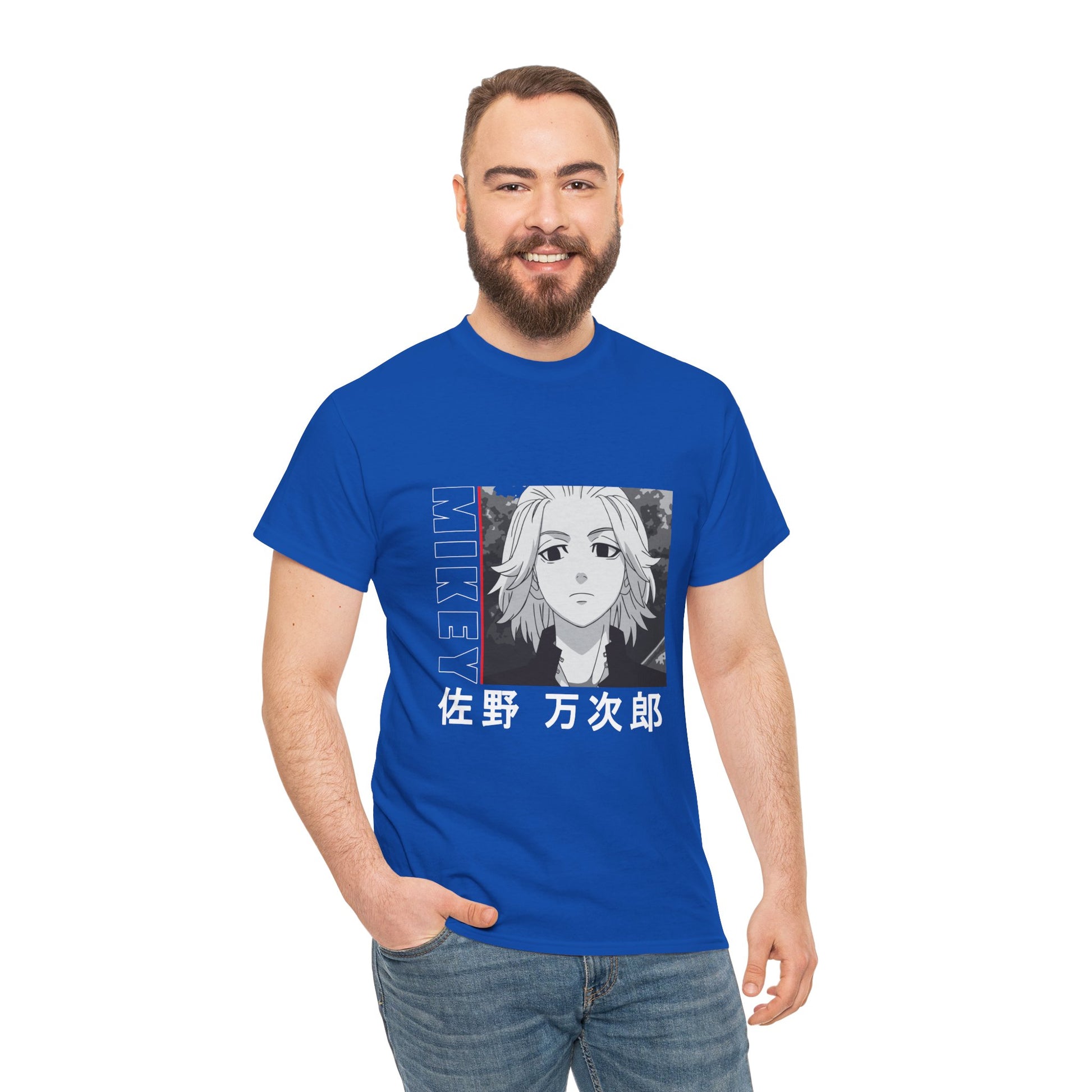 Mikey Anime Unisex Heavy Cotton Tee - Tokyo Ghoul Graphic T-shirt for Fans - CreativeRino