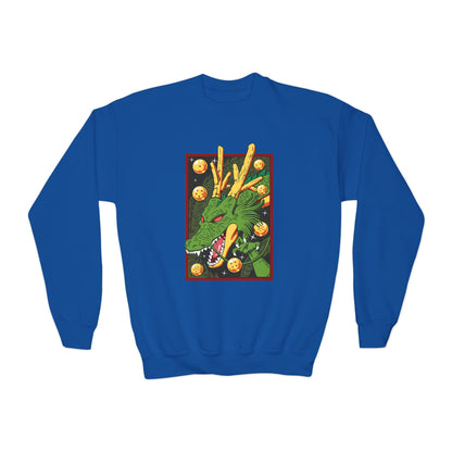 Youth Dragon Ball Crewneck Sweatshirt | Retro Anime Dragon Design for Fans - CreativeRino