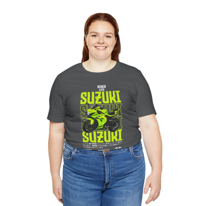 Biker Life Suzuki Unisex Jersey Short Sleeve Tee - Perfect T-shirt for Motorcycle Enthusiasts - CreativeRino