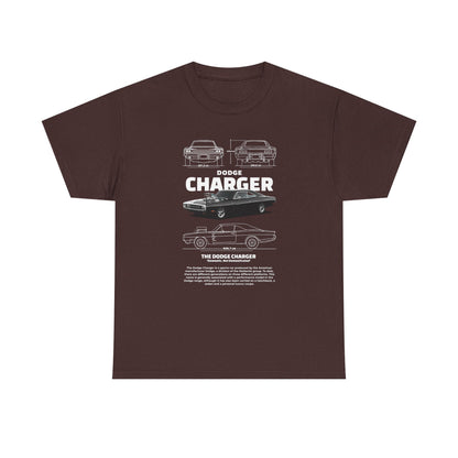 Dodge Challenger Car Graphic Unisex Heavy Cotton Tee - Vintage Automobile T-Shirt - CreativeRino