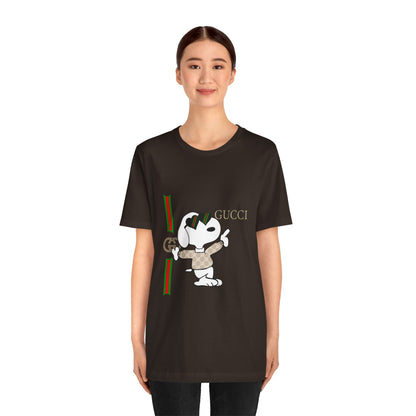 Snoopy Gucci Unisex Jersey Short Sleeve T-shirt - CreativeRino