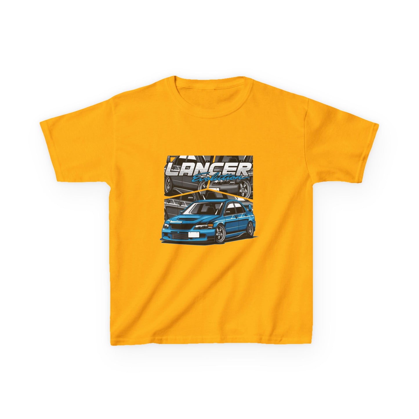 Lancer Car Kids Heavy Cotton Tee - Cool Racing Graphic T-Shirt for Young Car Enthusiasts - CreativeRino