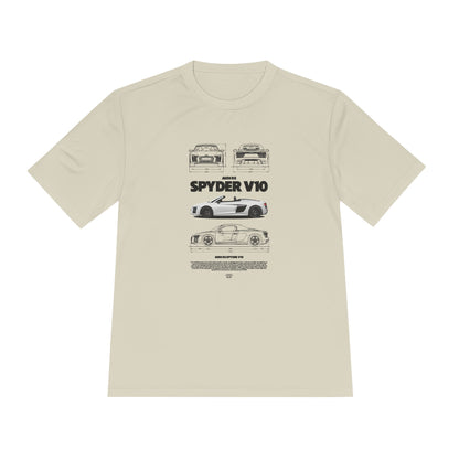 Spyder V10 Unisex Moisture Wicking Tee - Car Enthusiast Apparel - CreativeRino
