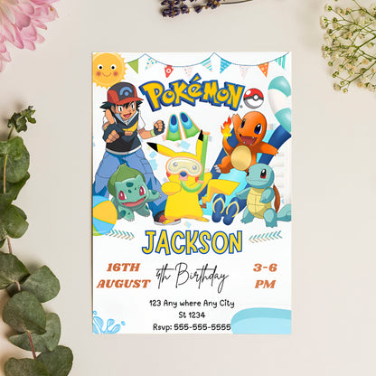 Pokemon Birthday Invitation Template - CreativeRino