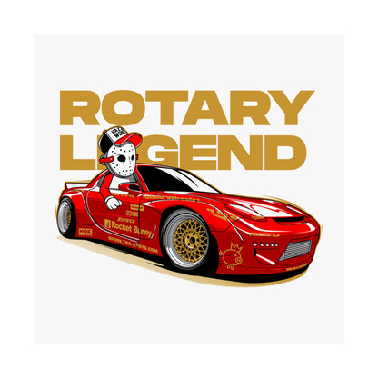 Rotary Legend Matte Square Poster – Car Enthusiast Wall Art - CreativeRino