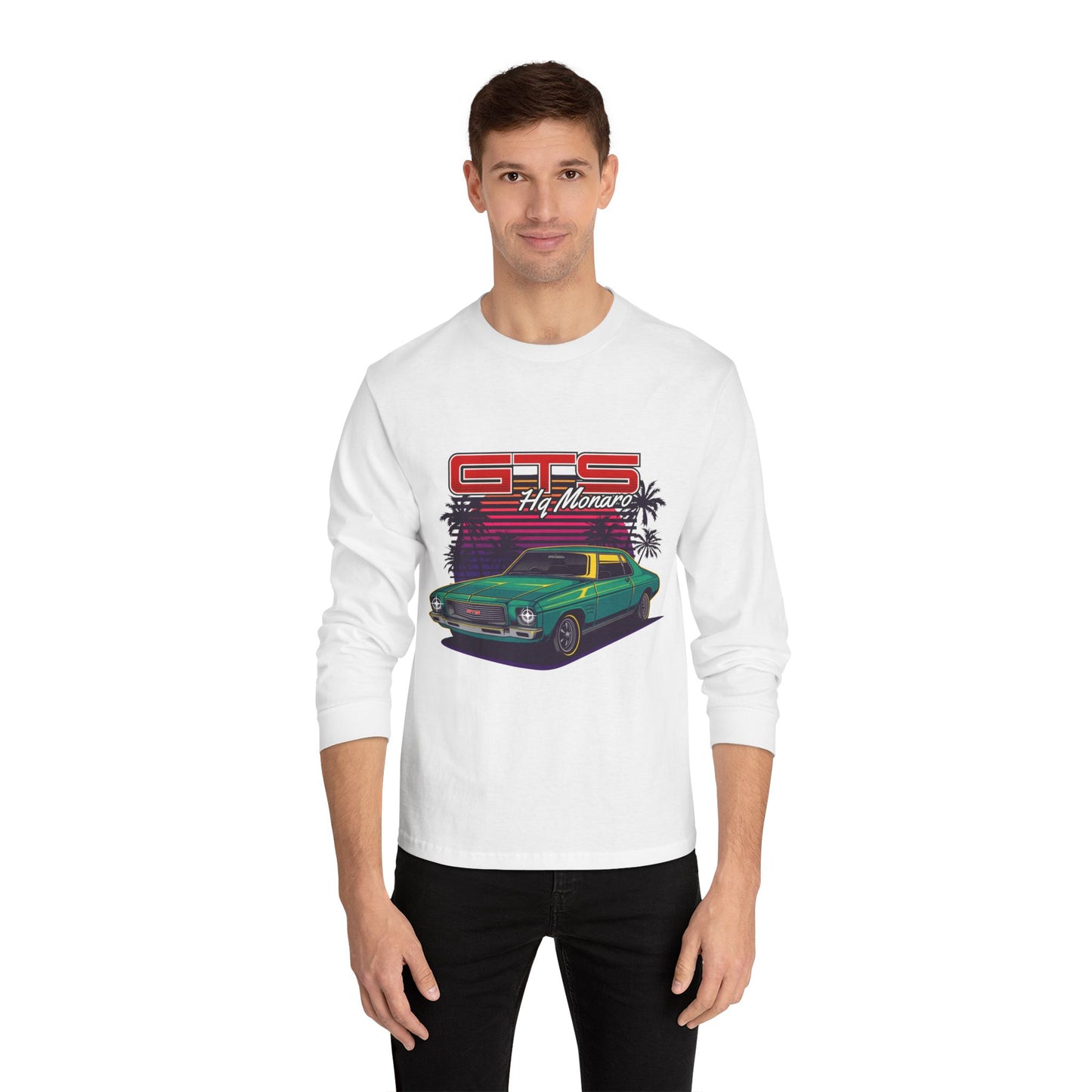 Retro GTS Car Long Sleeve T-Shirt for Car Enthusiasts - CreativeRino
