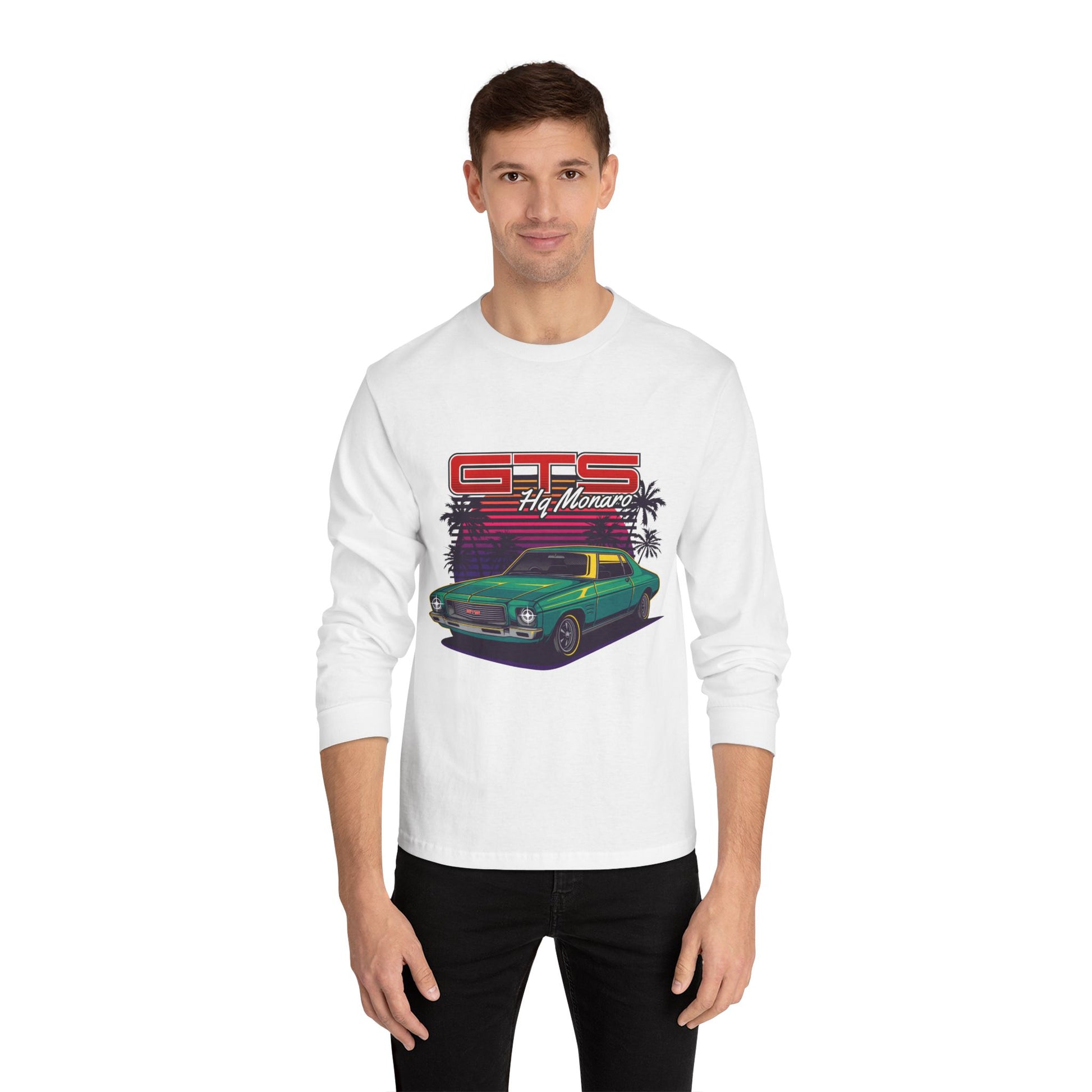 Retro GTS Car Long Sleeve T-Shirt for Car Enthusiasts - CreativeRino